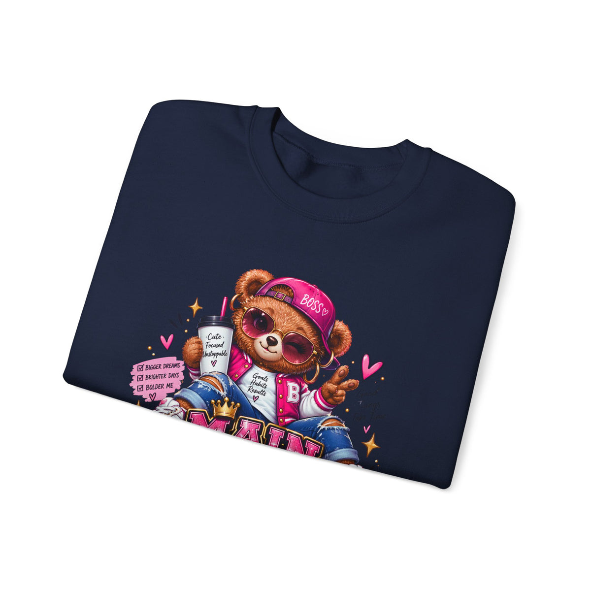 Main Character Energy Bear Crewneck Sweatshirt