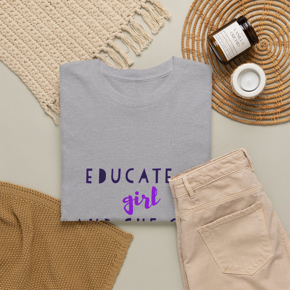 T-Shirt — "Educate a Girl and She Can Change the World"