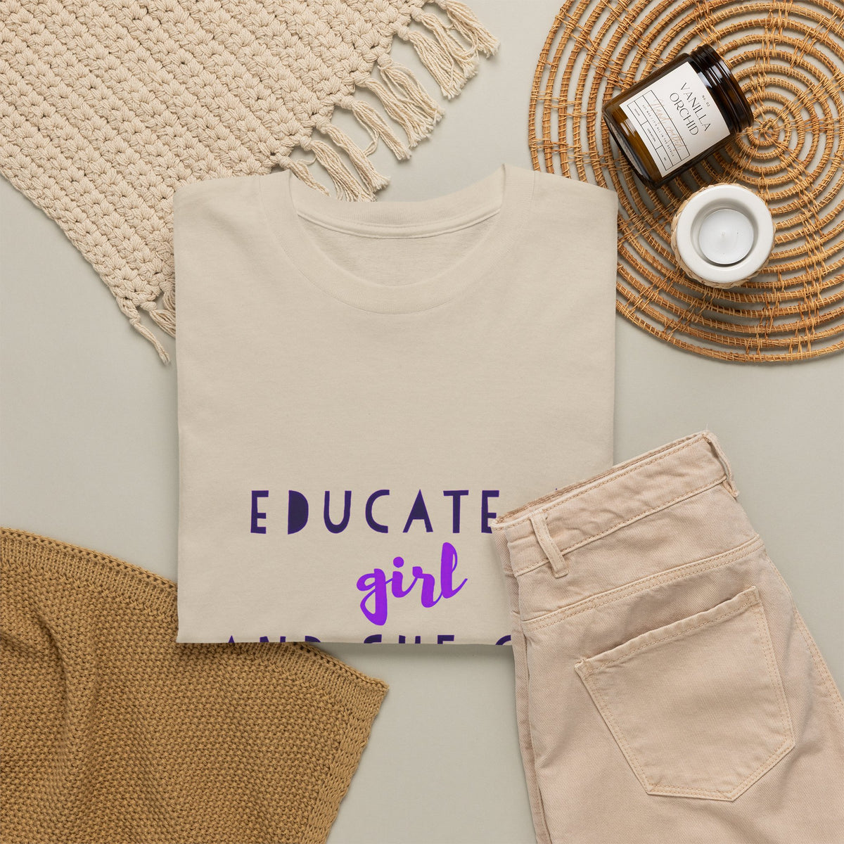 T-Shirt — "Educate a Girl and She Can Change the World"