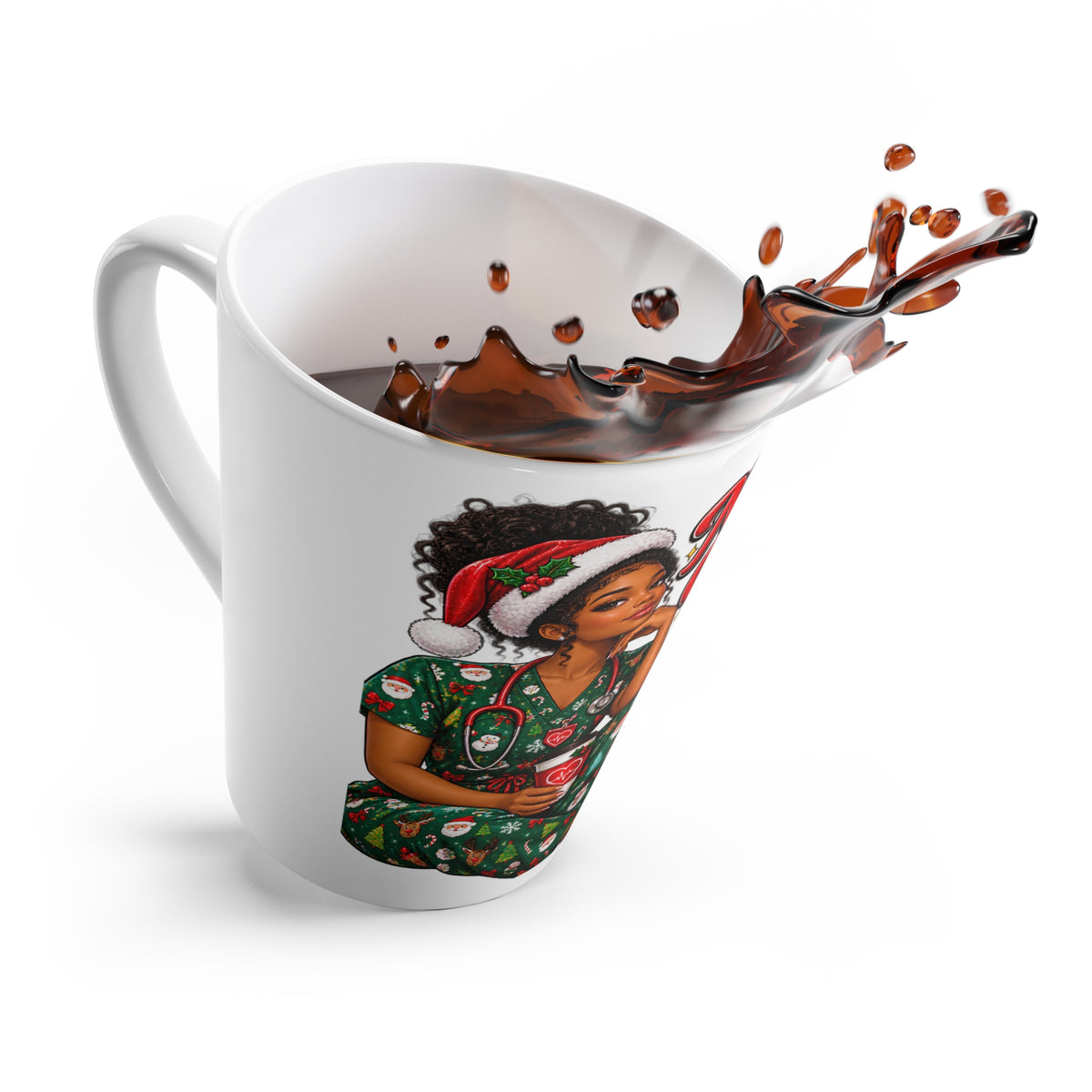 Nurse Claus Christmas Latte Mug - 12oz