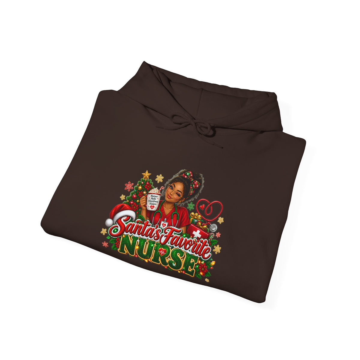 Santa’s Favorite Nurse Christmas Hoodie