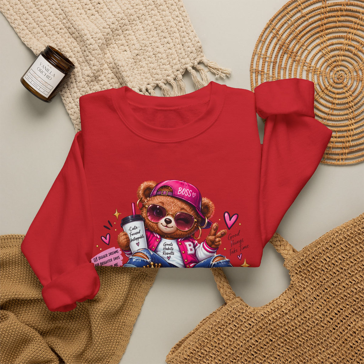 Main Character Energy Bear Crewneck Sweatshirt