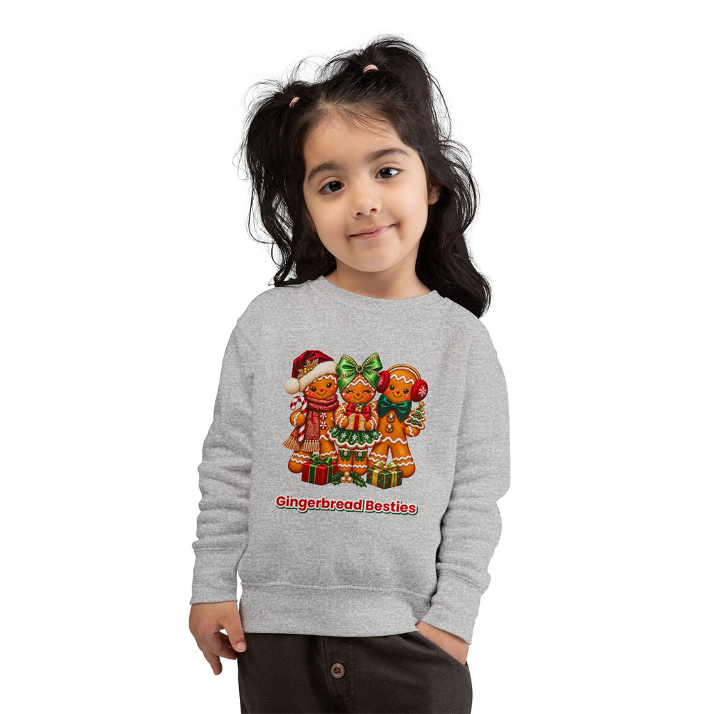 Toddler Sweatshirt — Gingerbread Besties Christmas Pullover for Kids