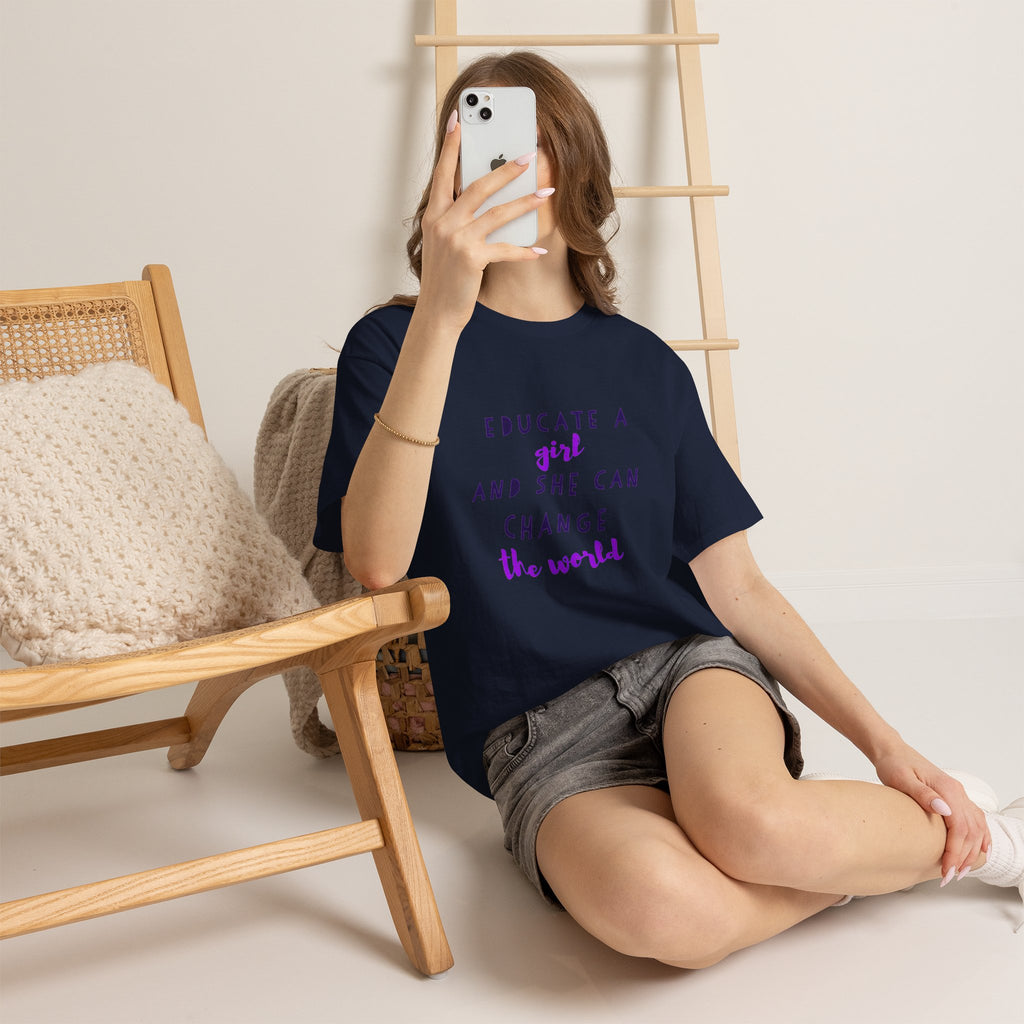 T-Shirt — "Educate a Girl and She Can Change the World"