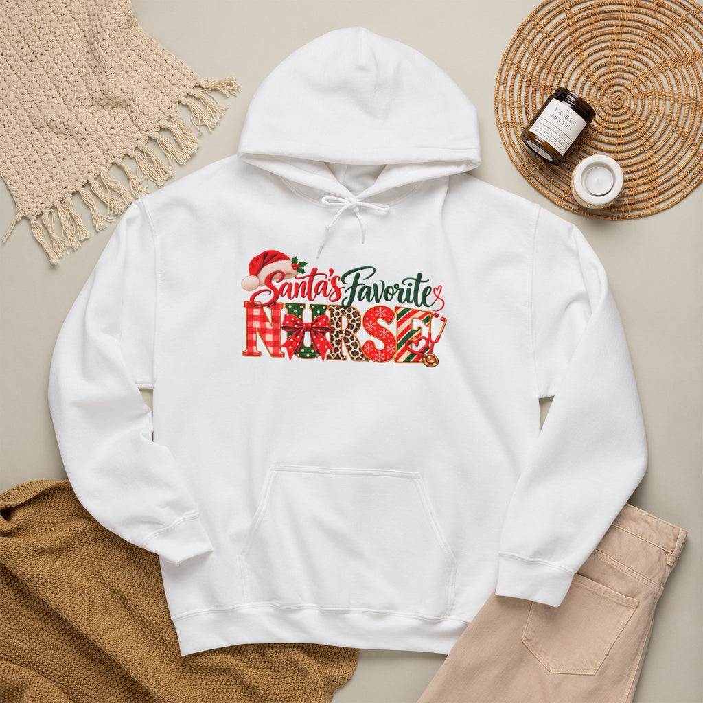 Christmas Hoodie  Santa’s Favorite Nurse