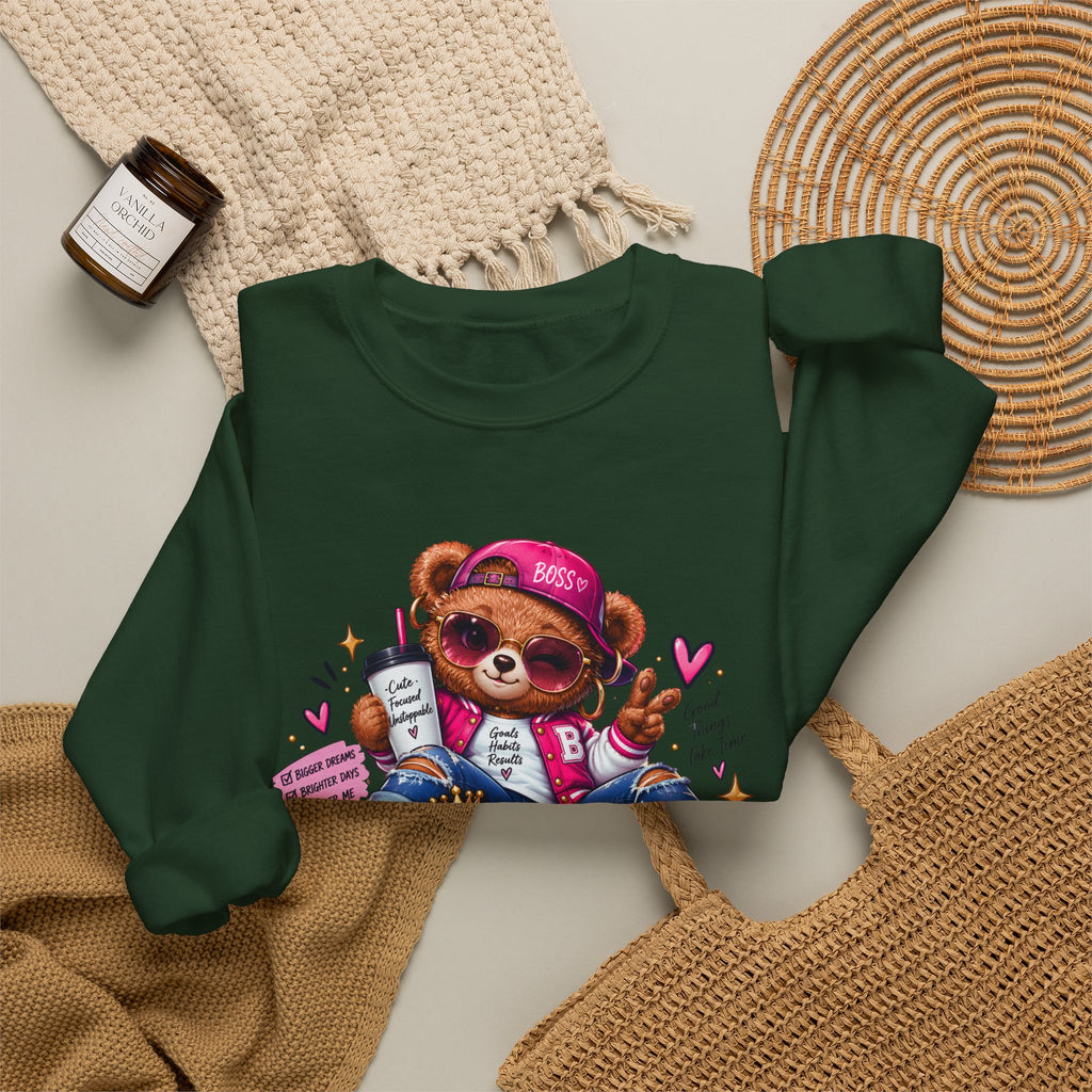 Main Character Energy Bear Crewneck Sweatshirt