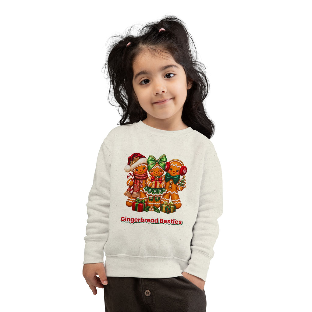 Toddler Sweatshirt — Gingerbread Besties Christmas Pullover for Kids