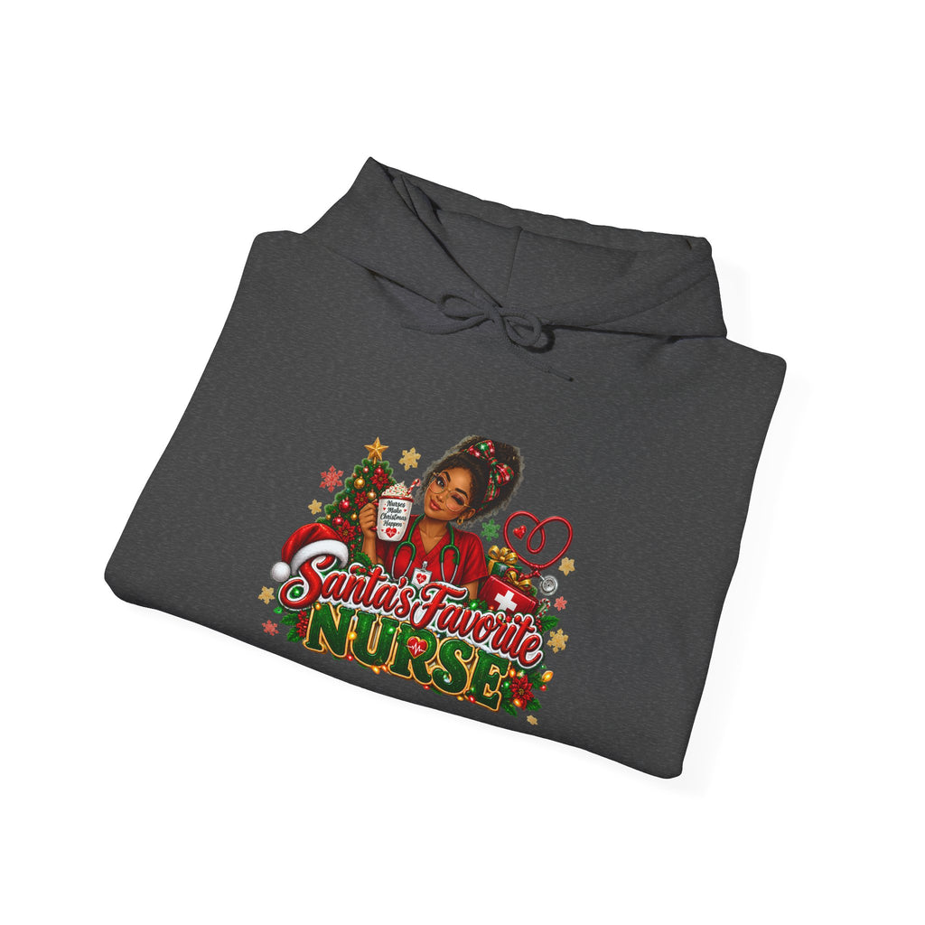 Santa’s Favorite Nurse Christmas Hoodie