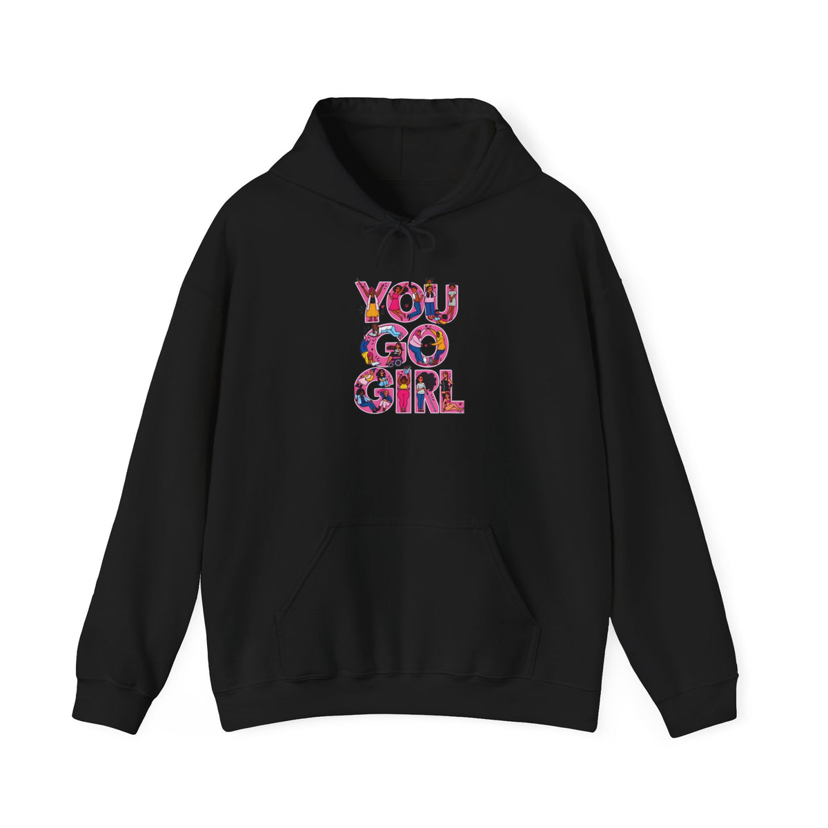 Hoodie — "You Go Girl" Floral Empowerment Hoodie