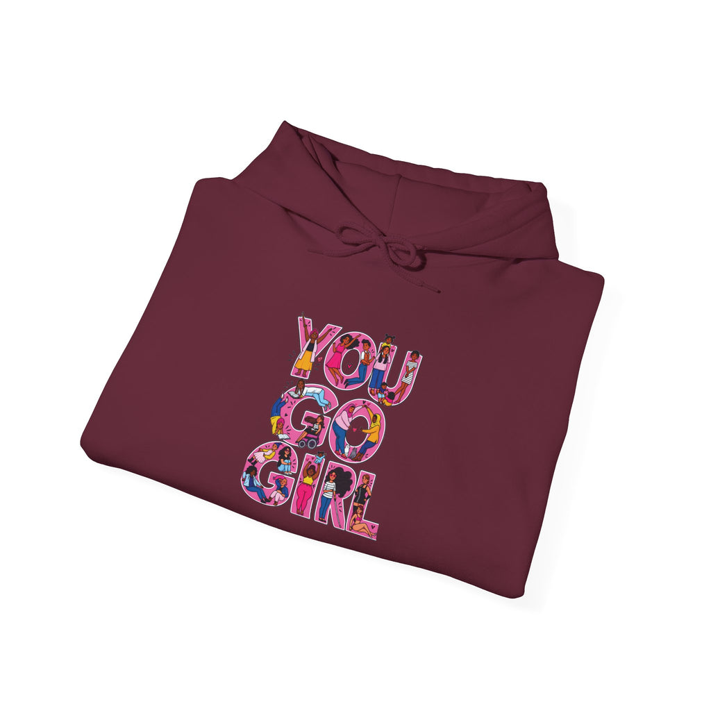 Hoodie — "You Go Girl" Floral Empowerment Hoodie