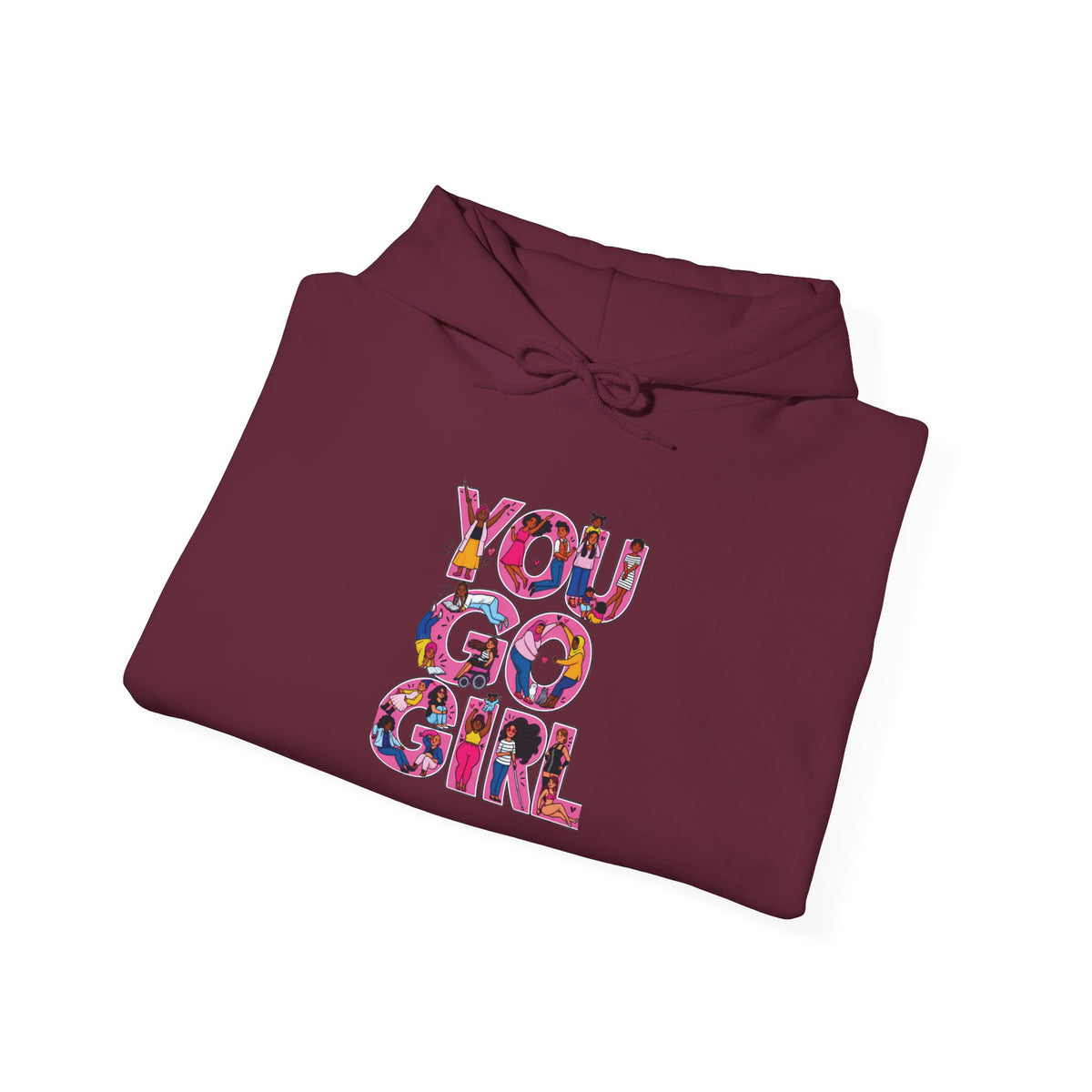 Hoodie — "You Go Girl" Floral Empowerment Hoodie