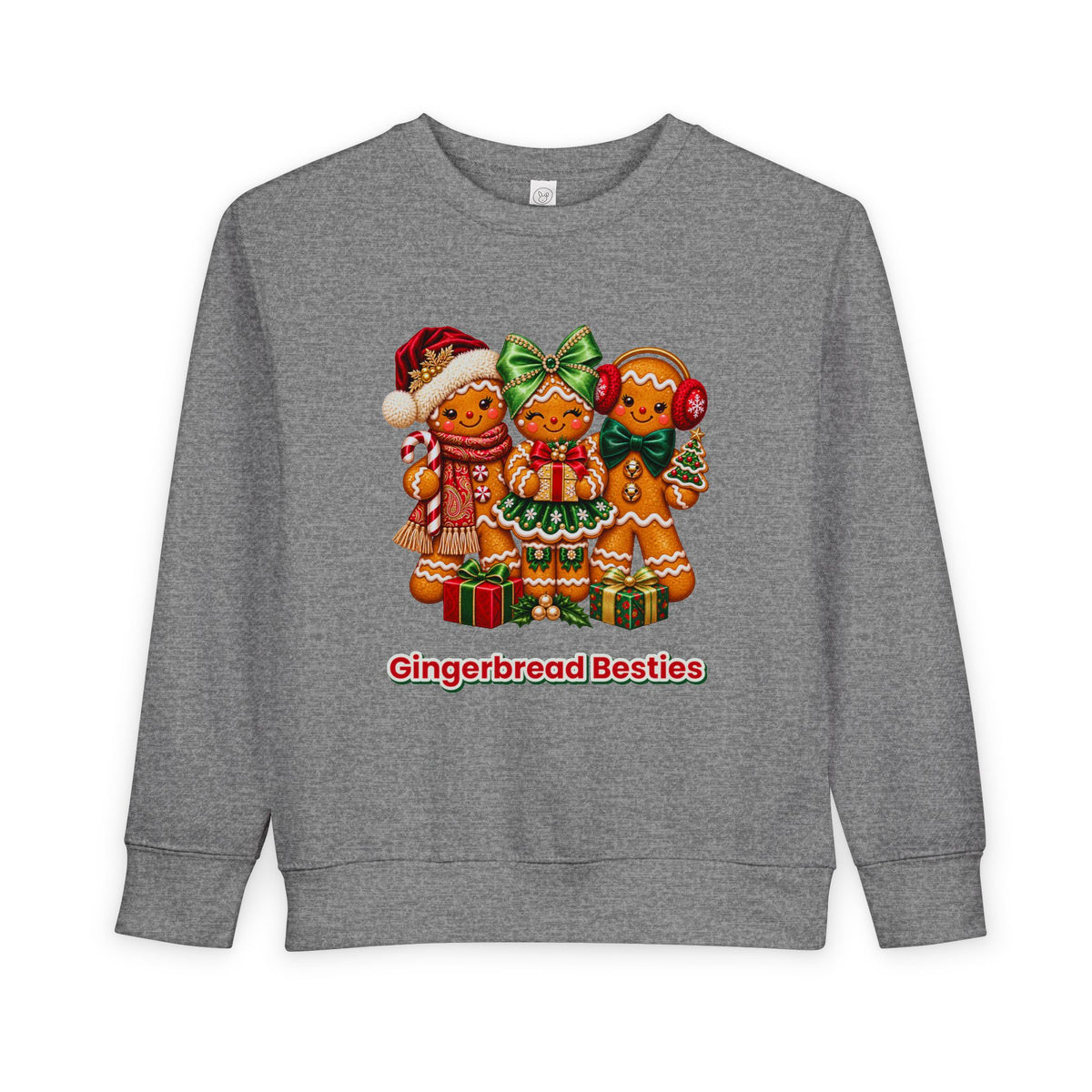 Toddler Sweatshirt — Gingerbread Besties Christmas Pullover for Kids