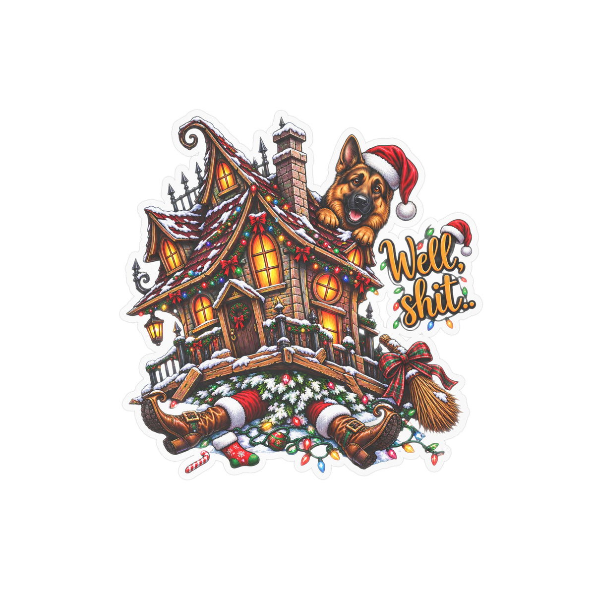 Funny Christmas Vinyl Sticker