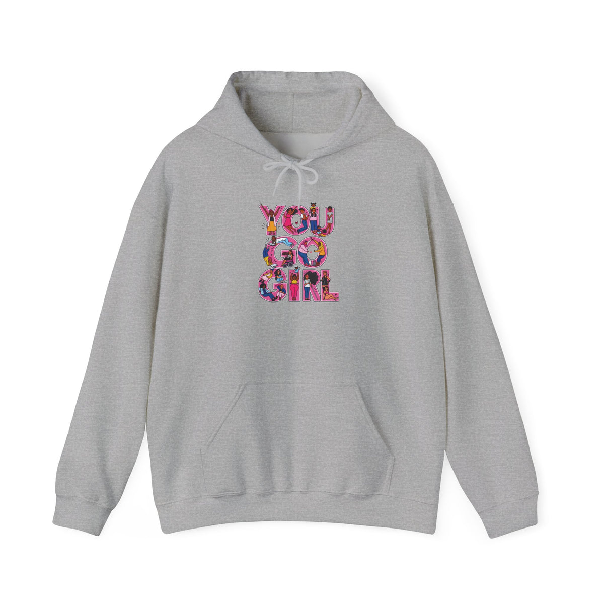 Hoodie — "You Go Girl" Floral Empowerment Hoodie
