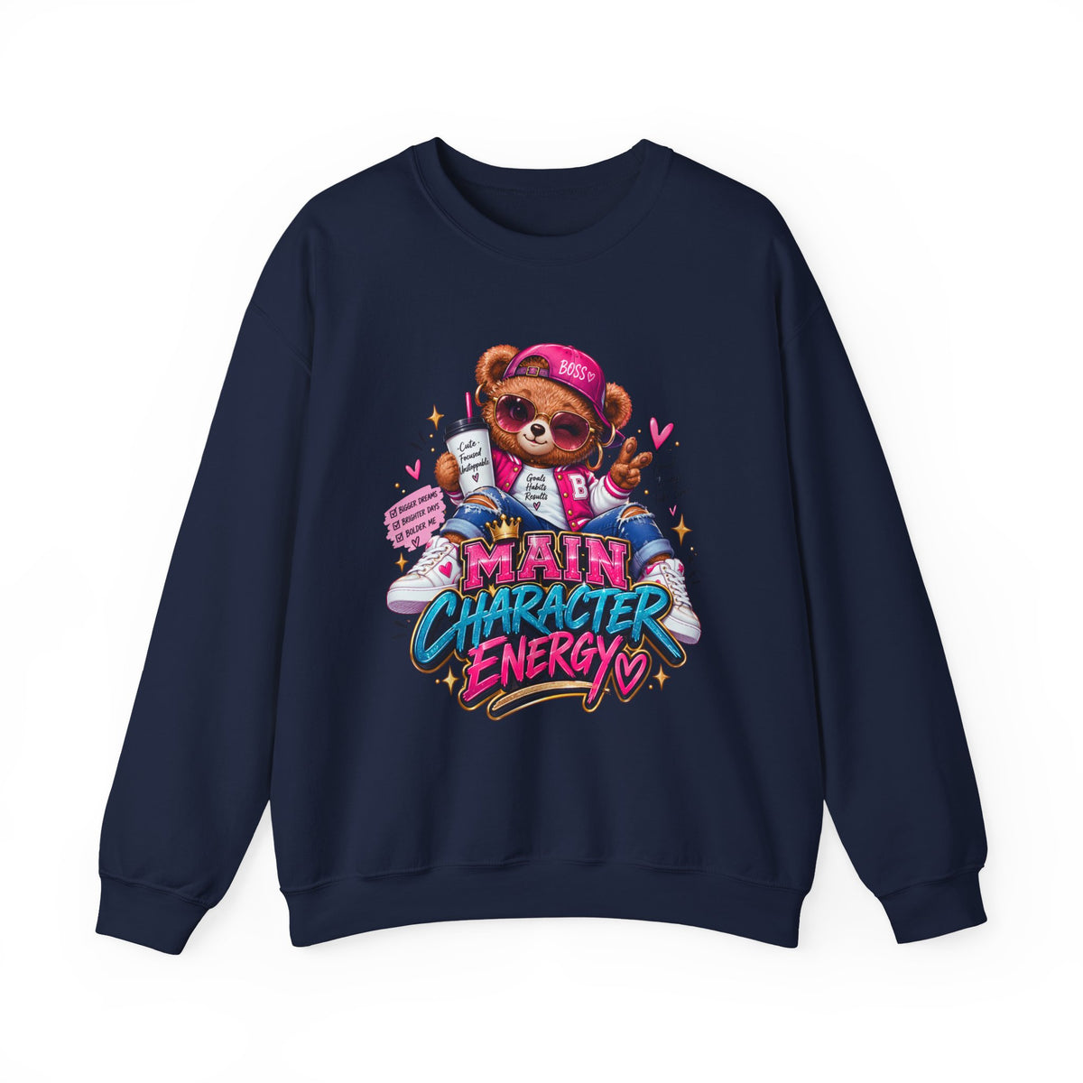 Main Character Energy Bear Crewneck Sweatshirt