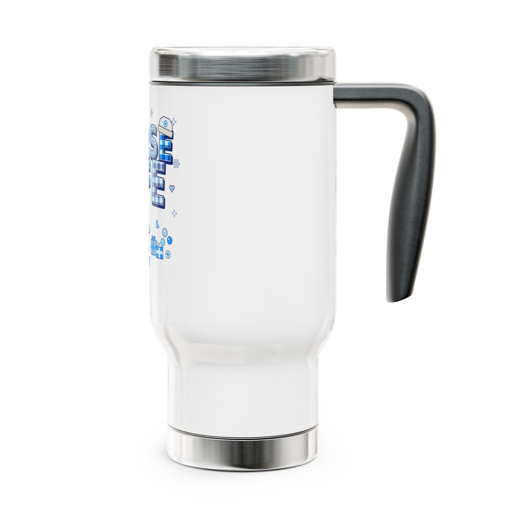 Nurse Life 14oz Stainless Steel Travel Mug with Handle
