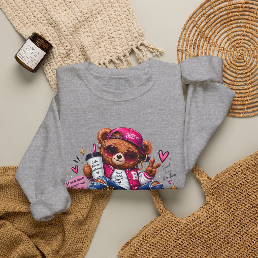 Main Character Energy Bear Crewneck Sweatshirt