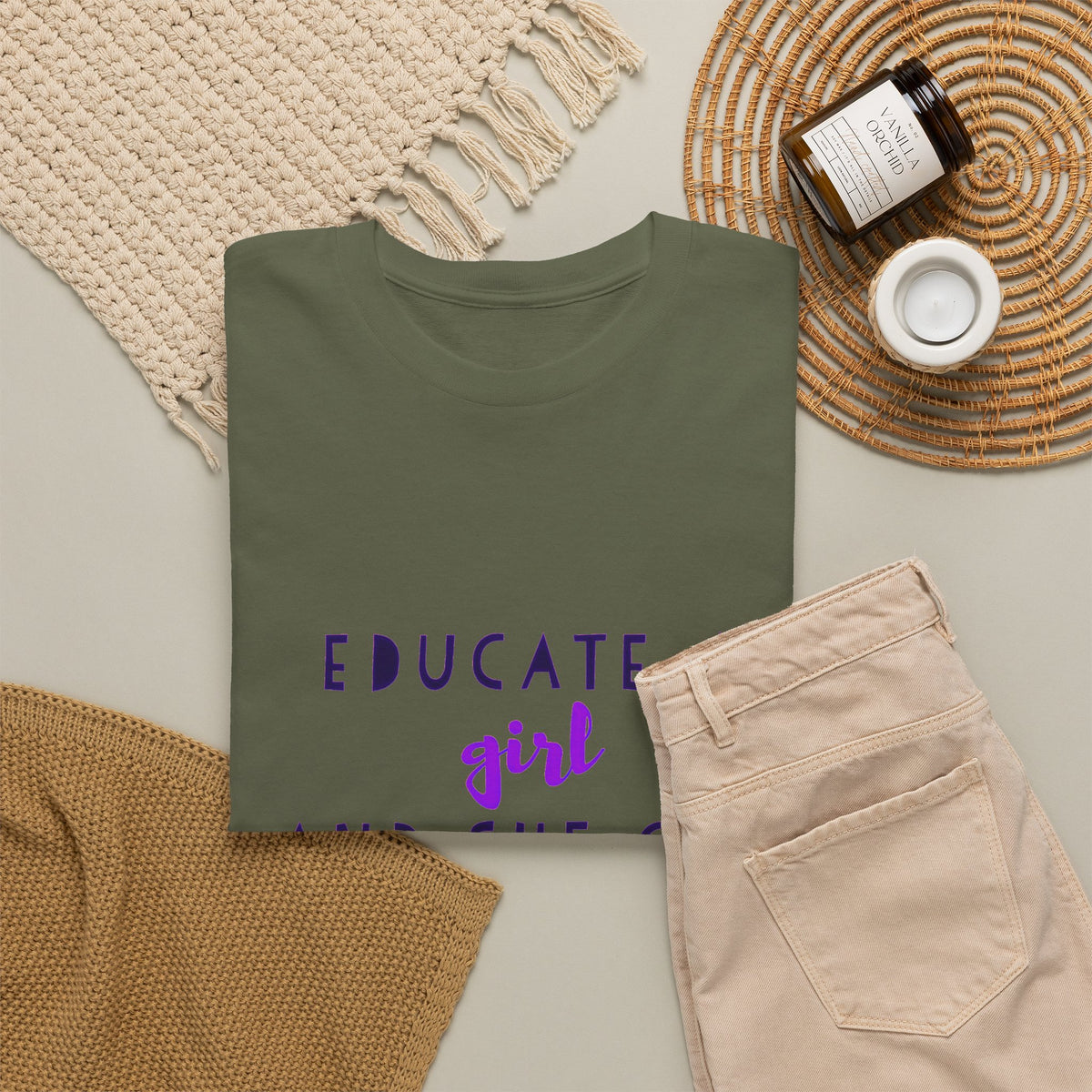 T-Shirt — "Educate a Girl and She Can Change the World"