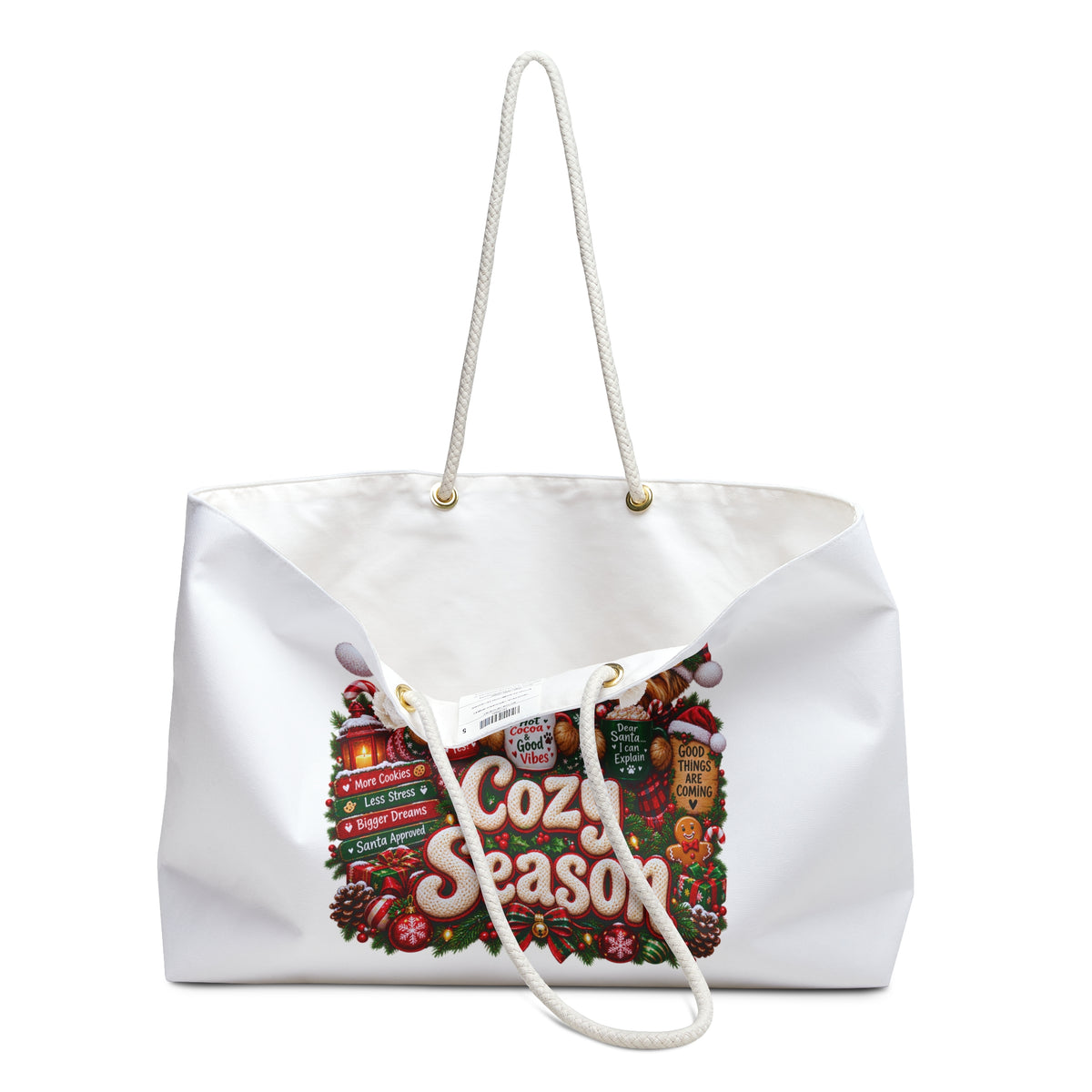 Cozy Season Pups Christmas Weekender Bag