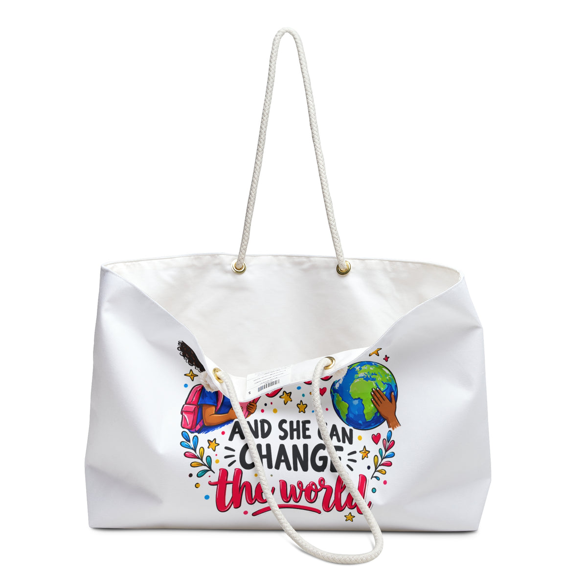Weekender Bag —  "Educate A Girl" Travel Tote