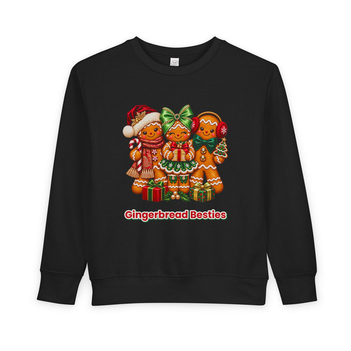 Toddler Sweatshirt — Gingerbread Besties Christmas Pullover for Kids