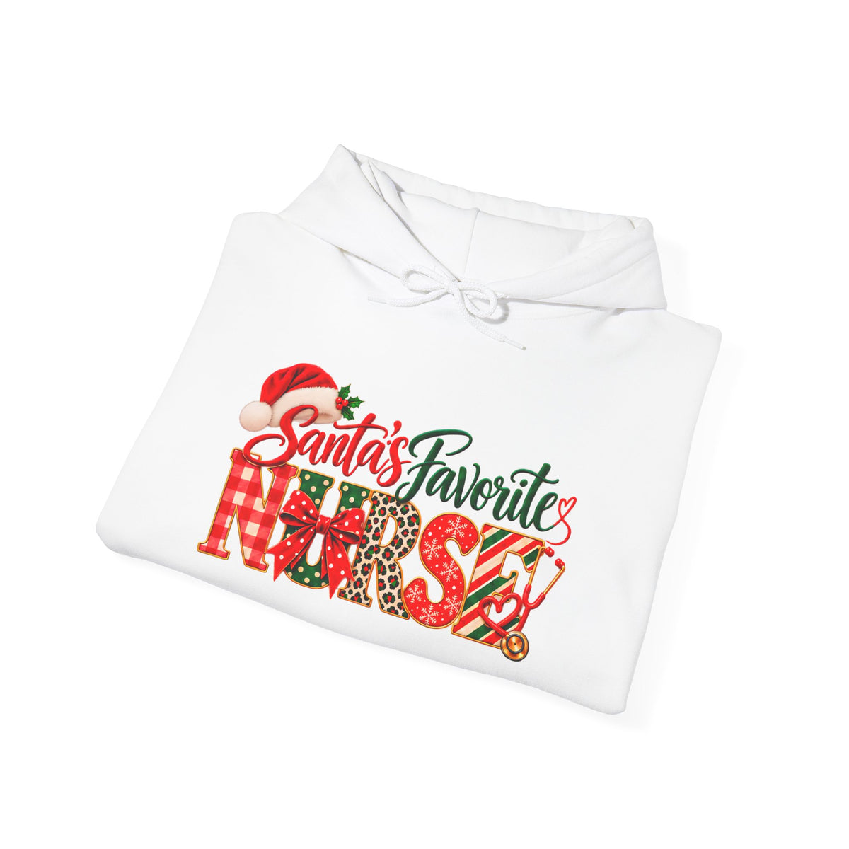 Christmas Hoodie  Santa’s Favorite Nurse