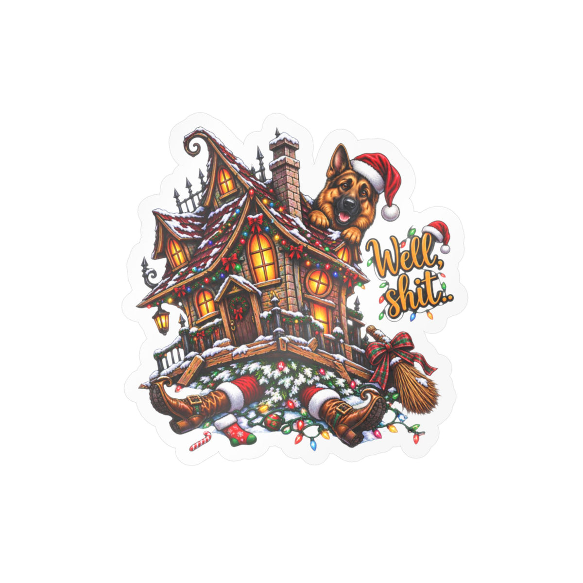 Funny Christmas Vinyl Sticker