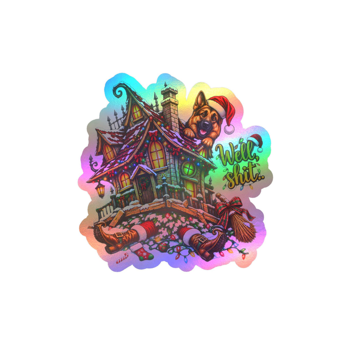 Funny Christmas Vinyl Sticker