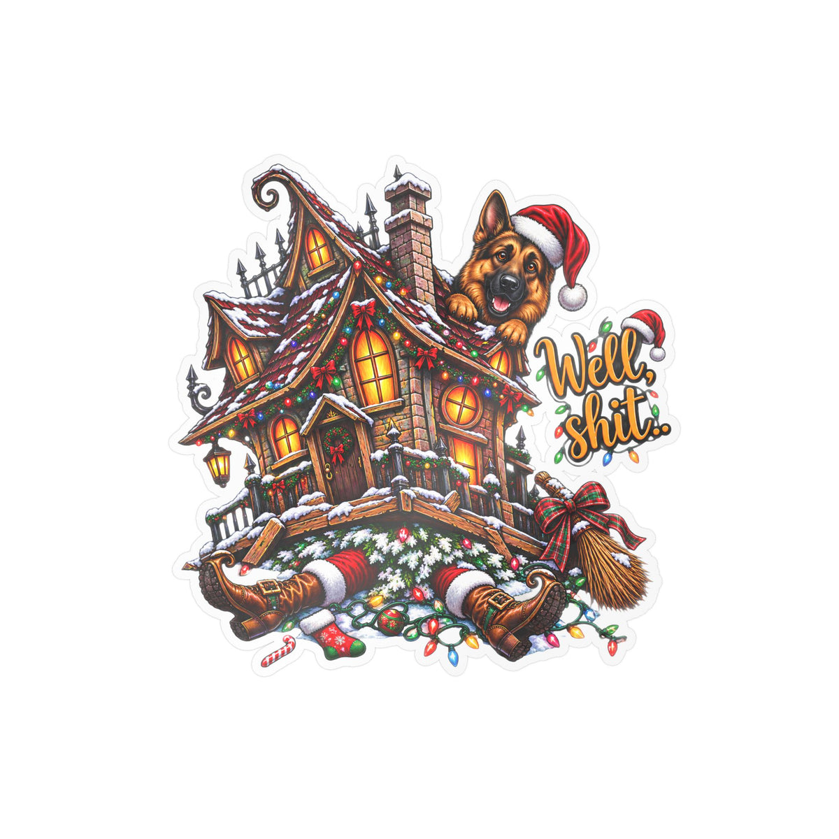 Funny Christmas Vinyl Sticker
