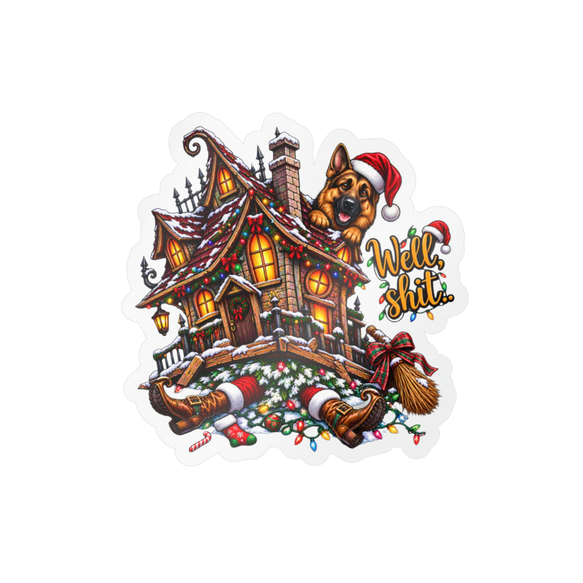 Funny Christmas Vinyl Sticker