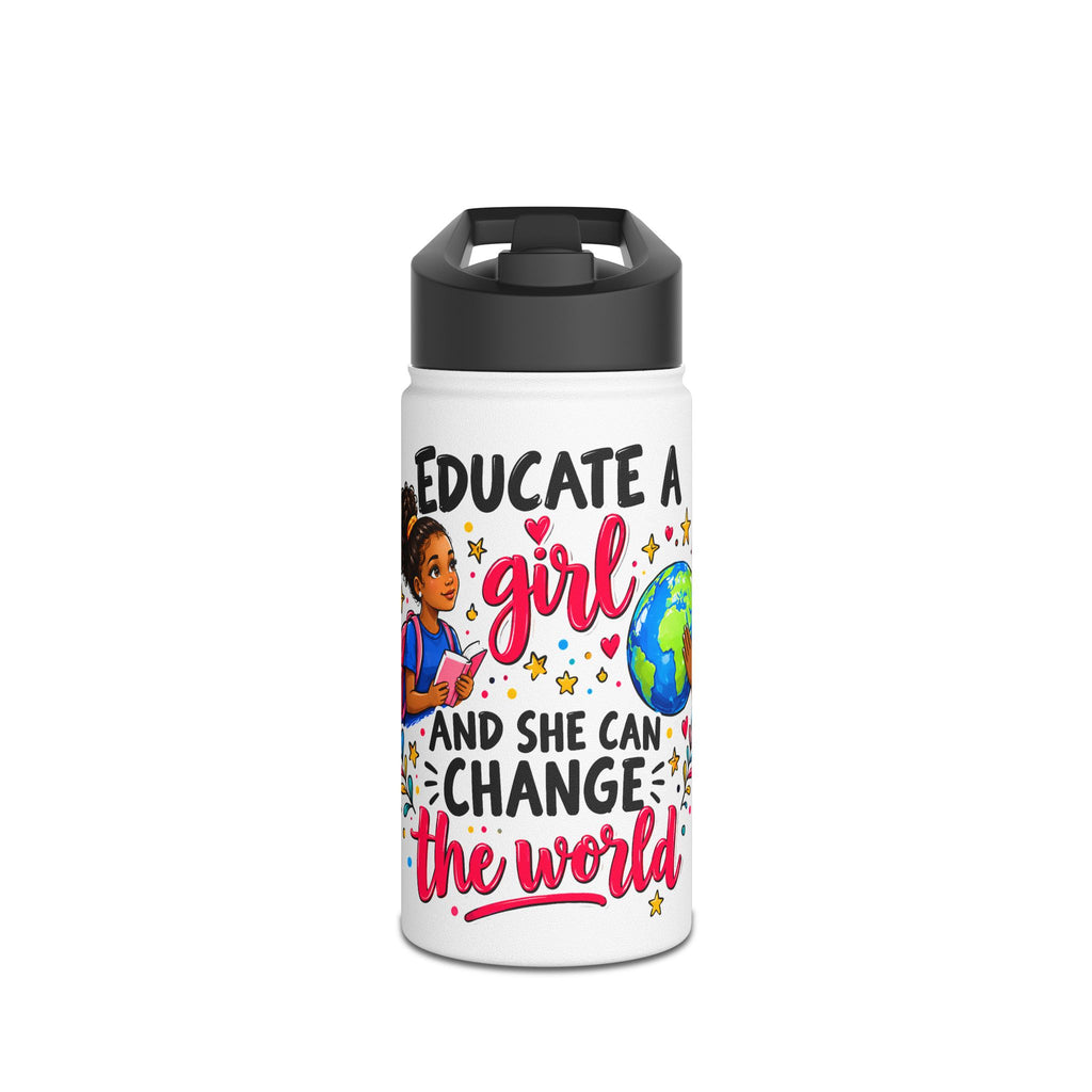 Educate a Girl and She Can Change the World Water Bottle