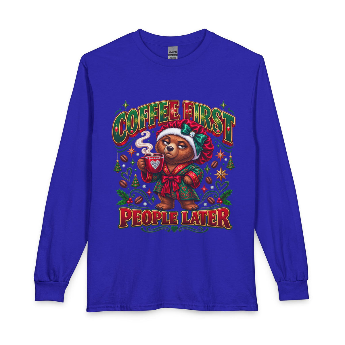 Long Sleeve Tee - Coffee First People Later