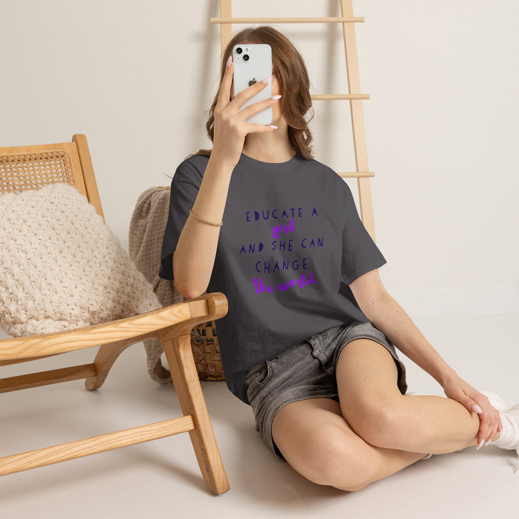 T-Shirt — "Educate a Girl and She Can Change the World"