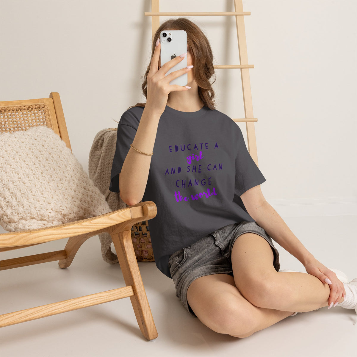 T-Shirt — "Educate a Girl and She Can Change the World"