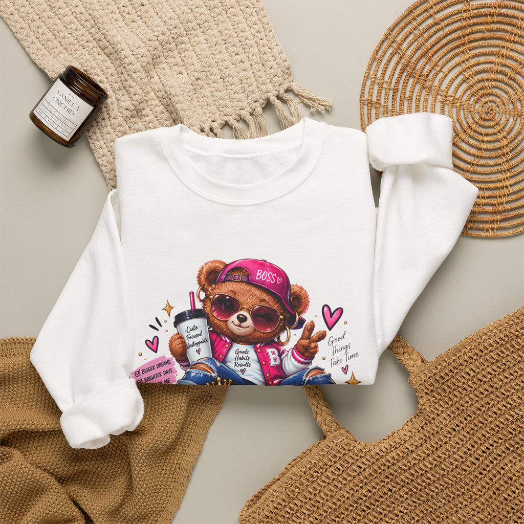 Main Character Energy Bear Crewneck Sweatshirt