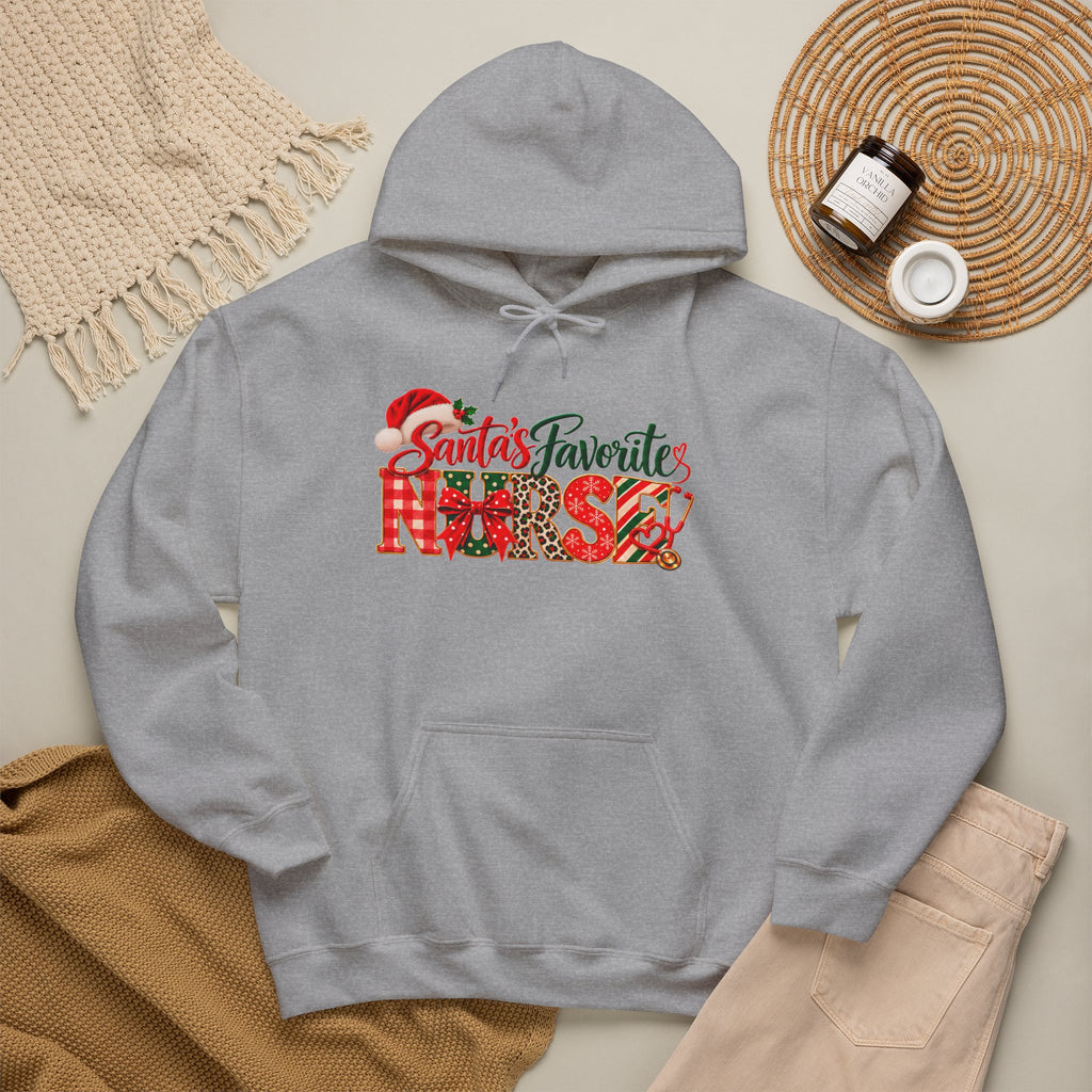 Christmas Hoodie  Santa’s Favorite Nurse