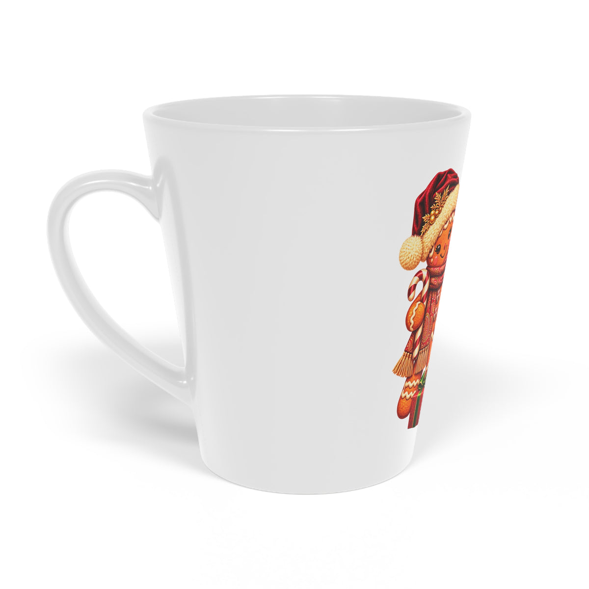 Christmas Gingerbread Latte Mug — 12oz Festive Holiday Coffee Cup