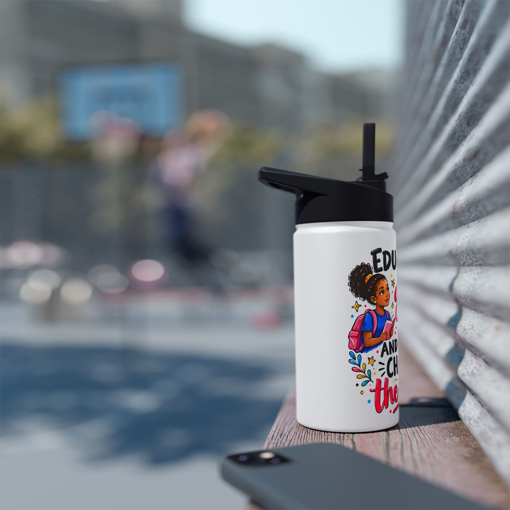 Educate a Girl and She Can Change the World Water Bottle