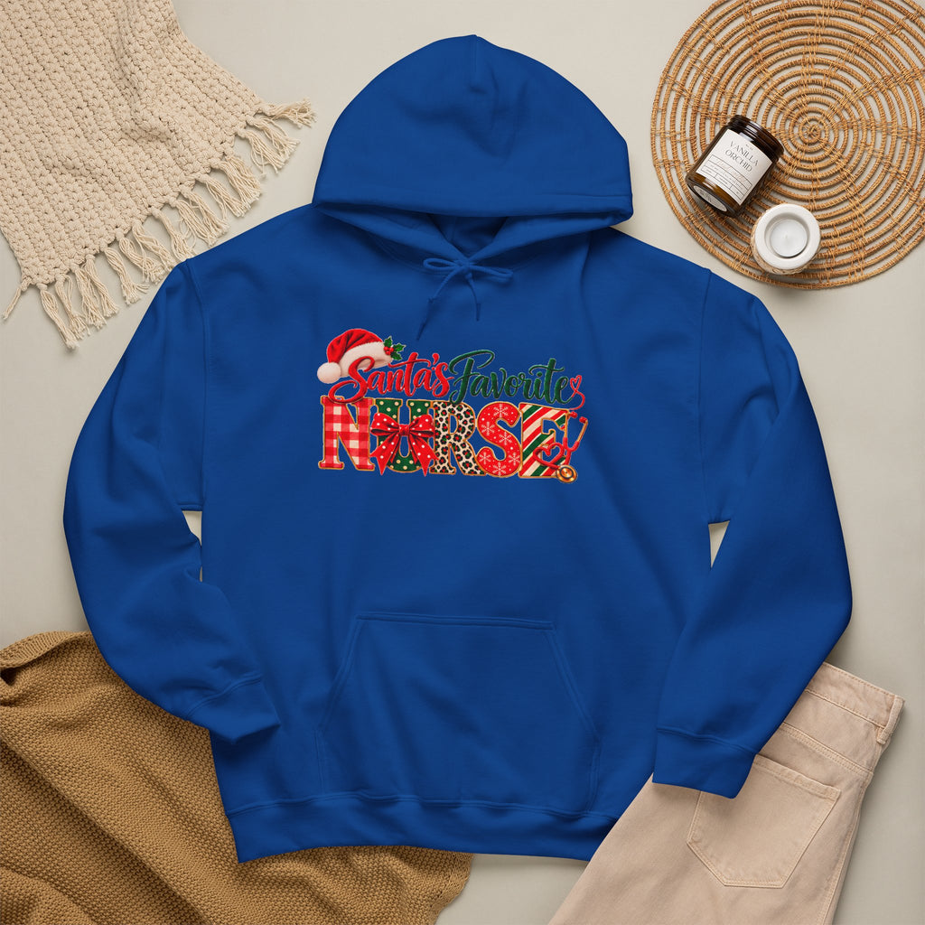 Christmas Hoodie  Santa’s Favorite Nurse
