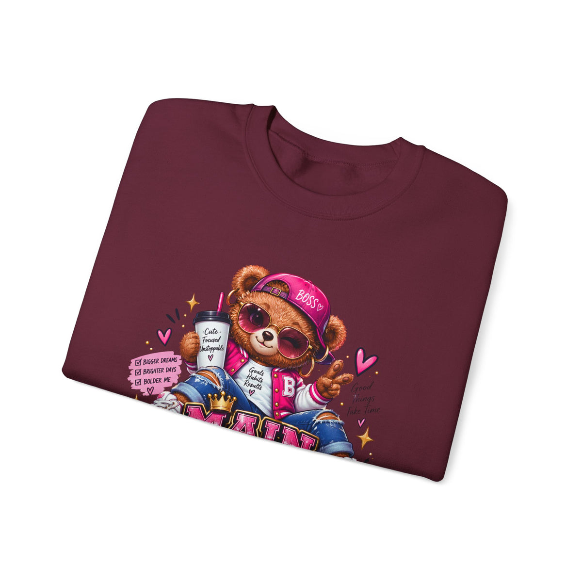 Main Character Energy Bear Crewneck Sweatshirt