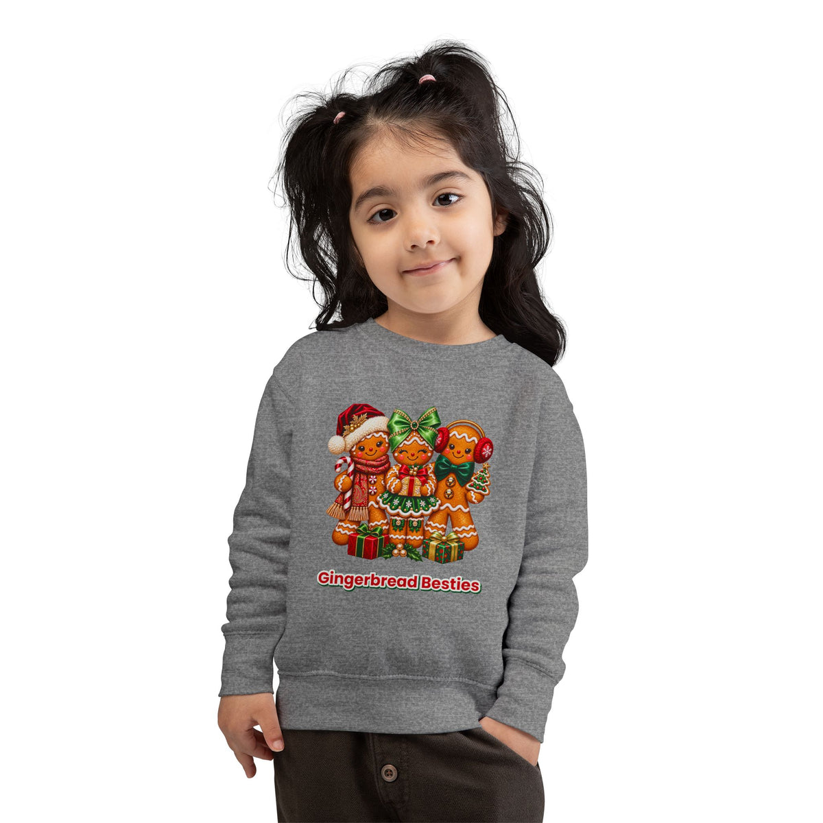 Toddler Sweatshirt — Gingerbread Besties Christmas Pullover for Kids