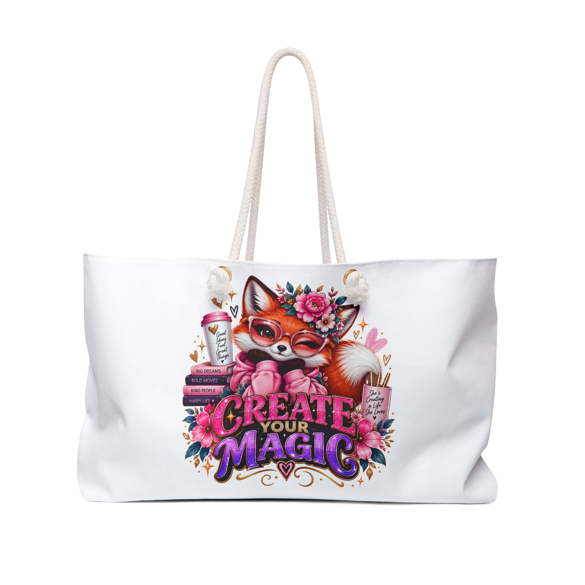 Weekender Bag — "Create Magic" Travel Tote