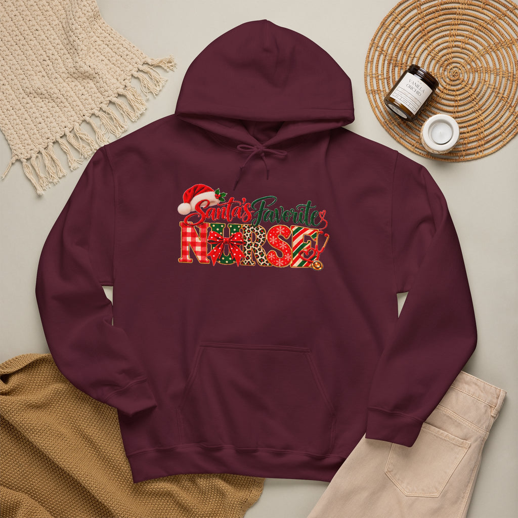 Christmas Hoodie  Santa’s Favorite Nurse