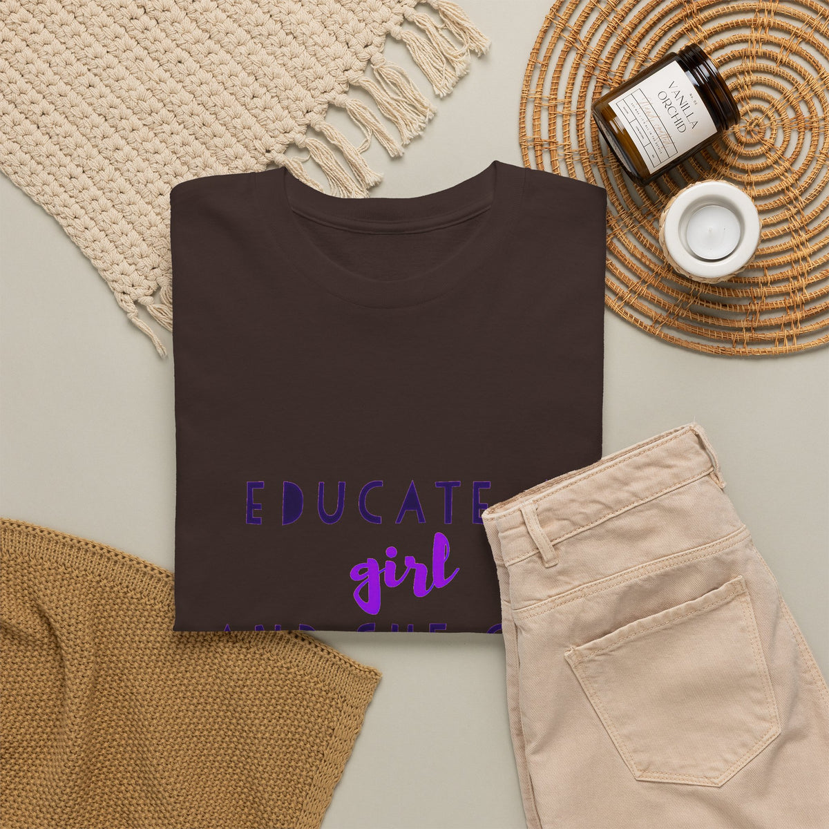 T-Shirt — "Educate a Girl and She Can Change the World"