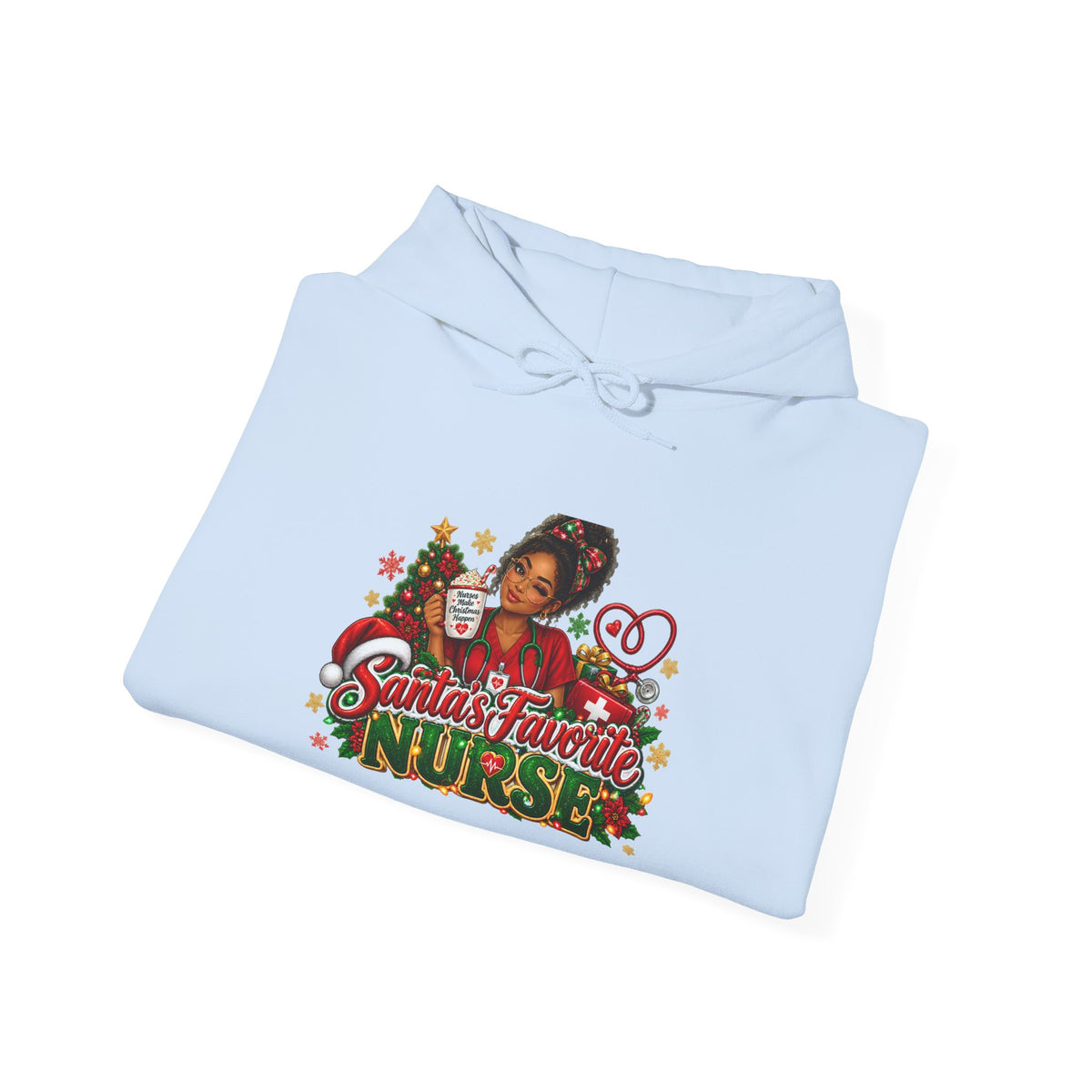Santa’s Favorite Nurse Christmas Hoodie
