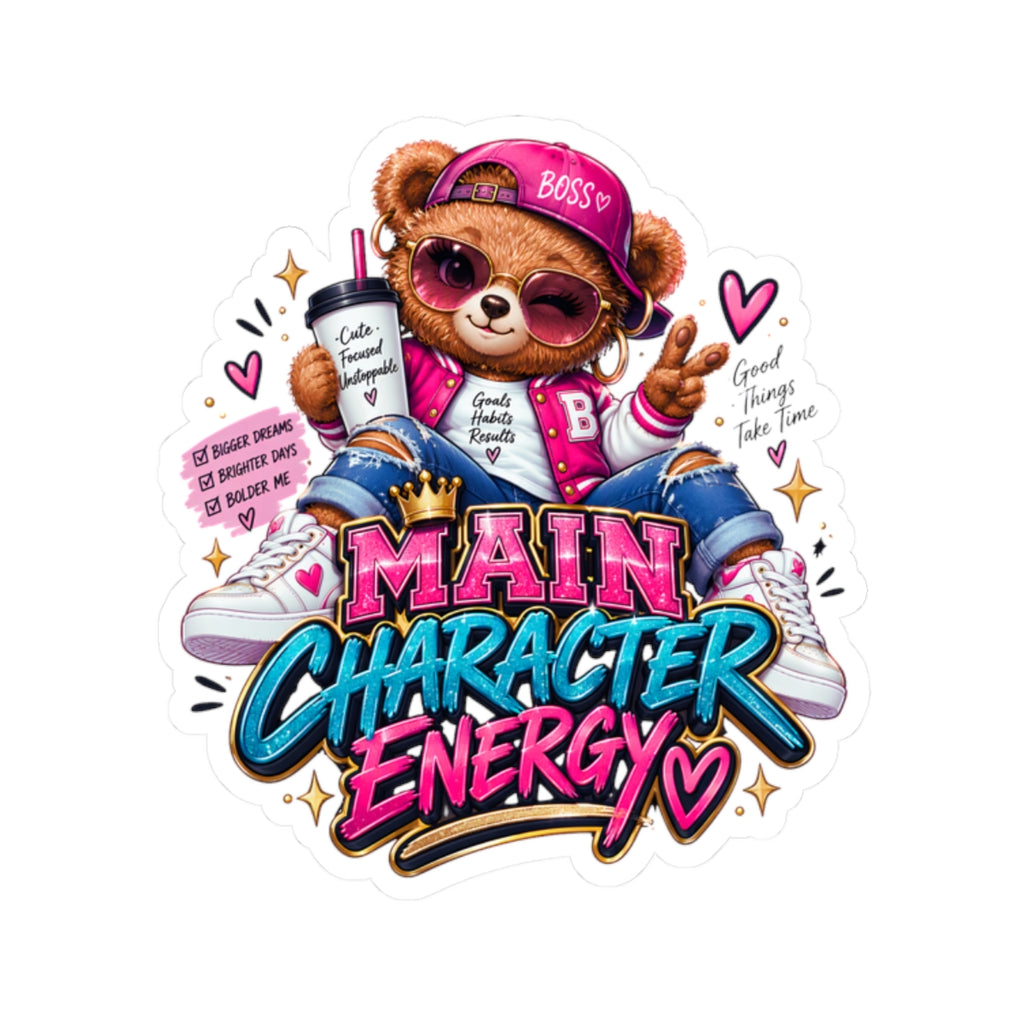 Cute Bear Graphic Vinyl Sticker