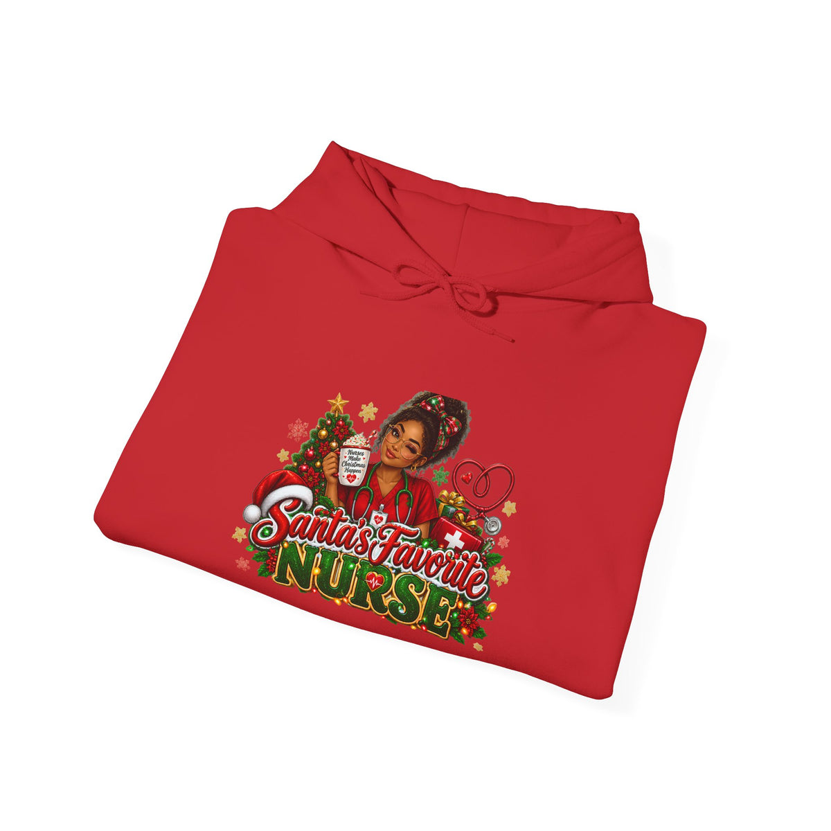 Santa’s Favorite Nurse Christmas Hoodie