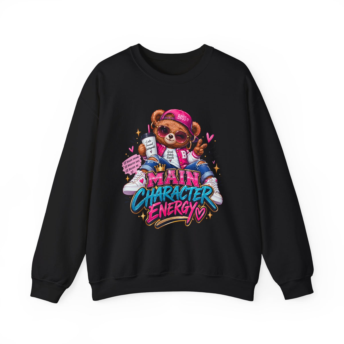 Main Character Energy Bear Crewneck Sweatshirt