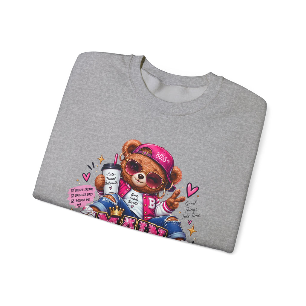 Main Character Energy Bear Crewneck Sweatshirt