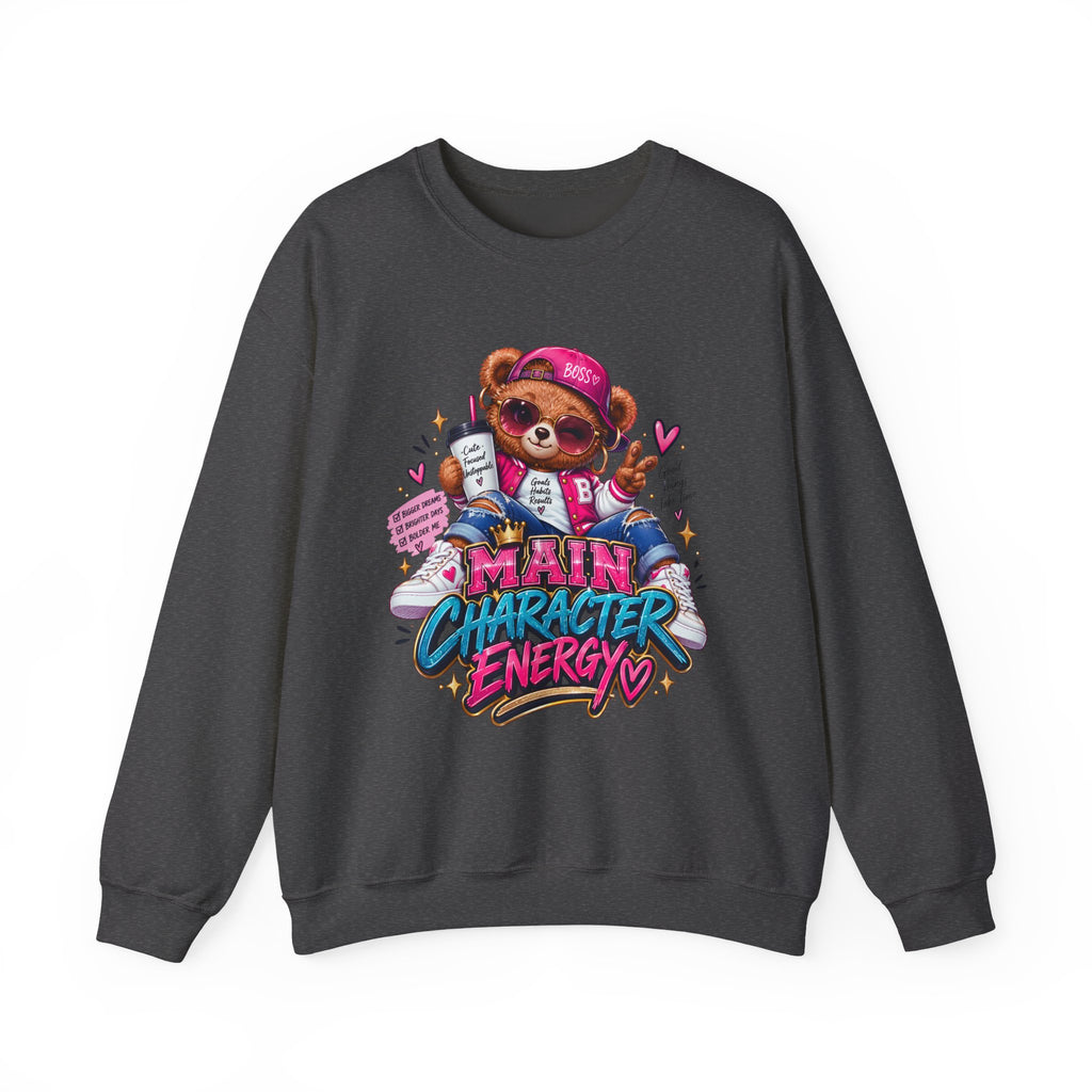 Main Character Energy Bear Crewneck Sweatshirt